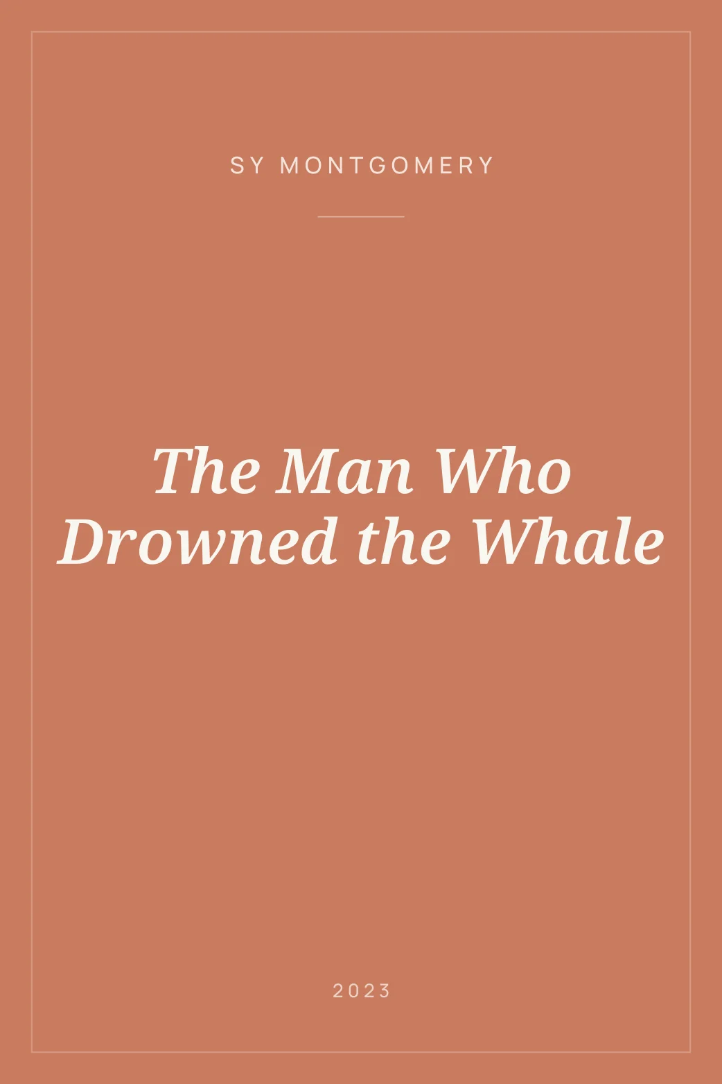 Portada de The Man Who Drowned the Whale