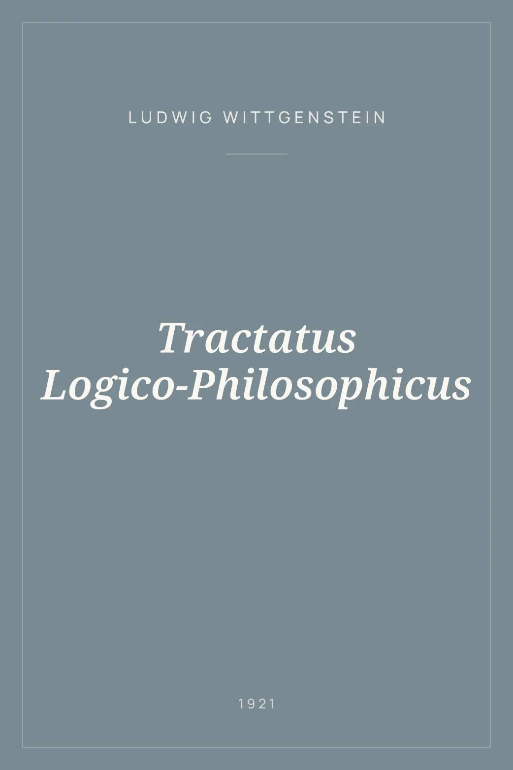 Portada de Tractatus Logico-Philosophicus