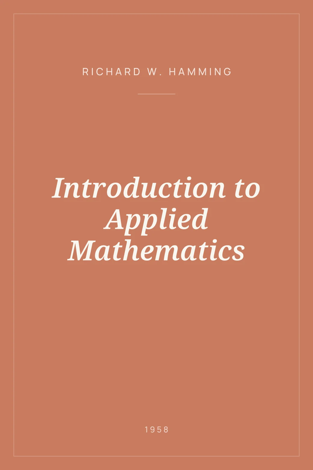 Portada de Introduction to Applied Mathematics