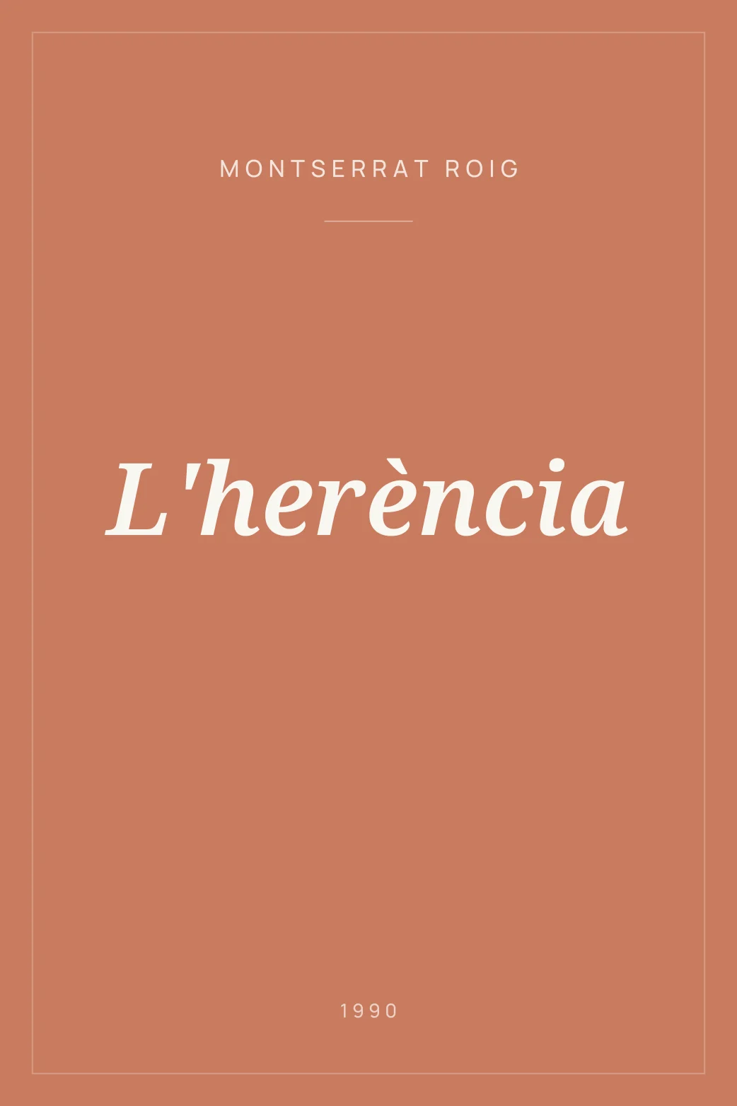Portada de L'herència