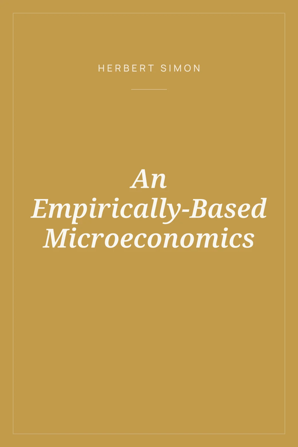 Portada de An Empirically-Based Microeconomics