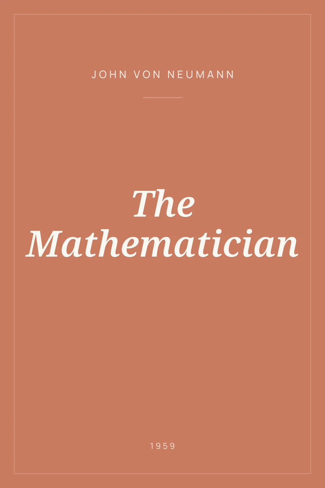 Portada de The Mathematician