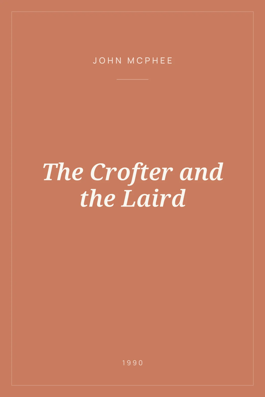 Portada de The Crofter and the Laird