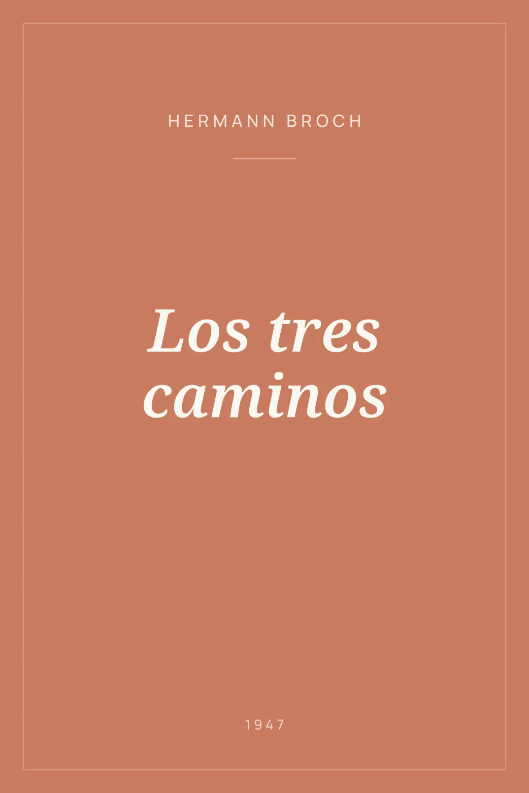 Portada de Los tres caminos