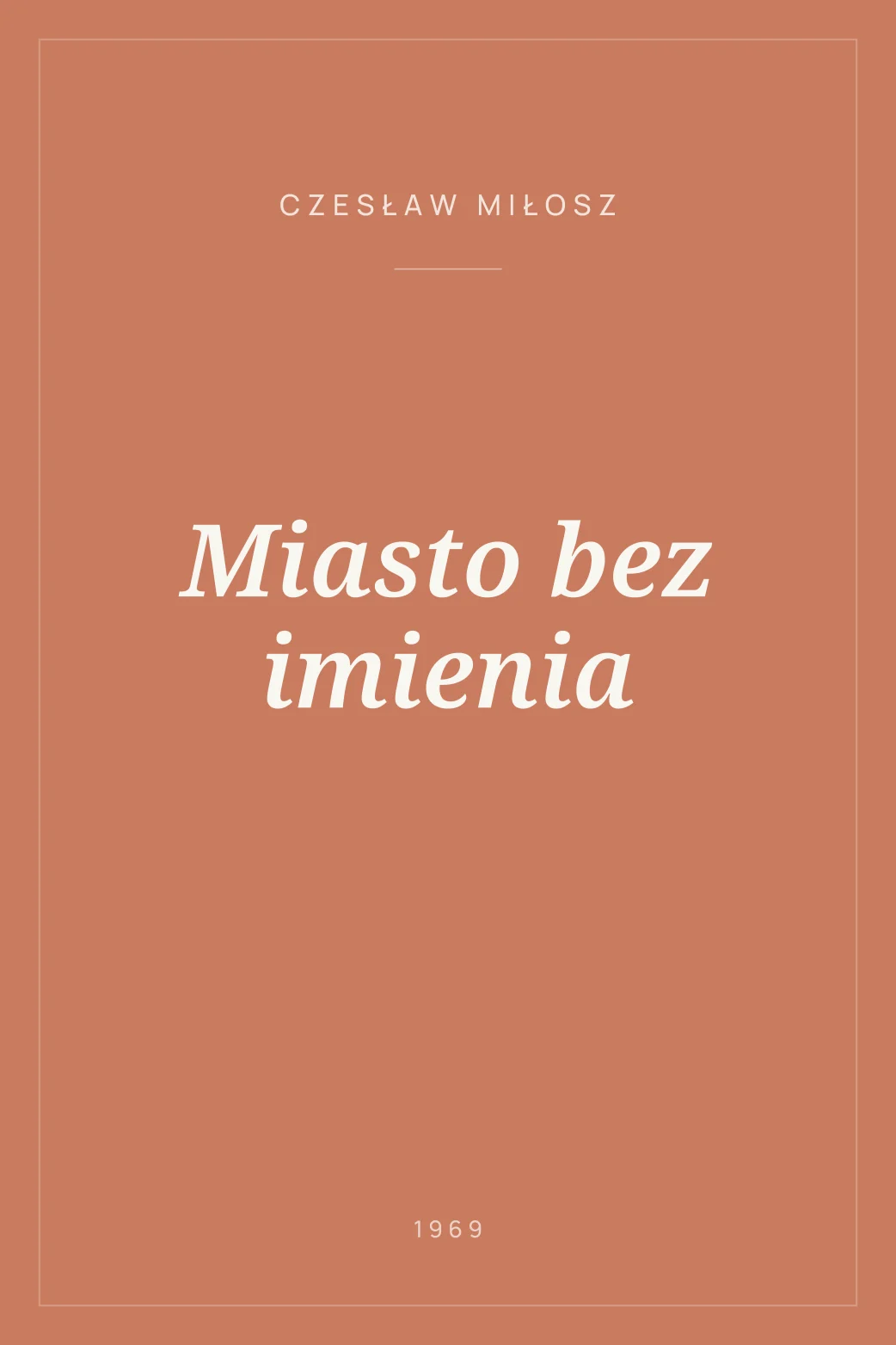 Portada de Miasto bez imienia