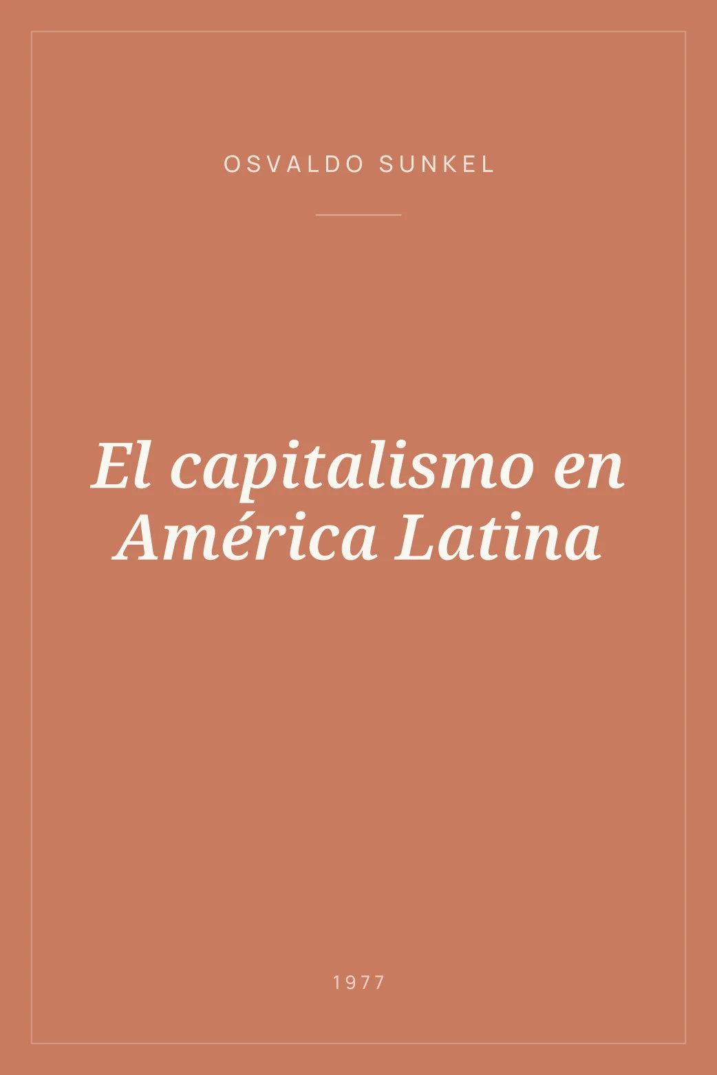 Portada de El capitalismo en América Latina