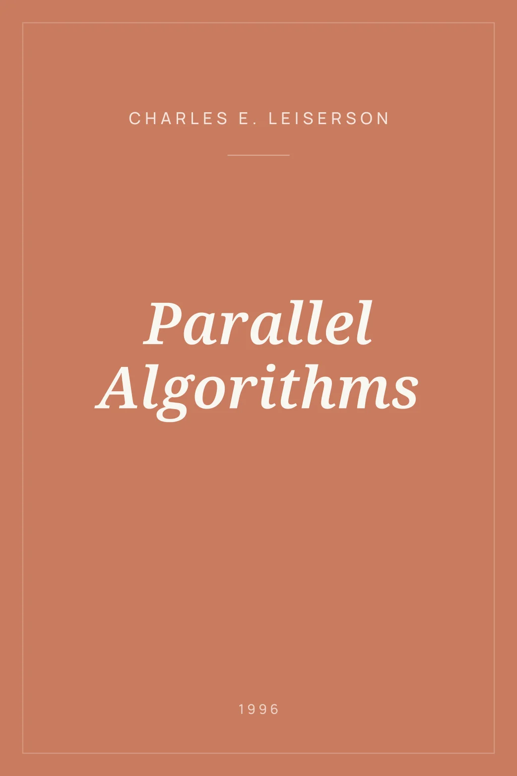 Portada de Parallel Algorithms