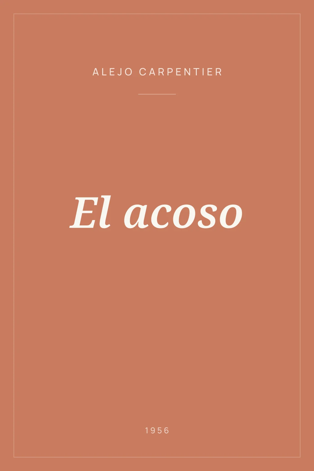 Portada de El acoso