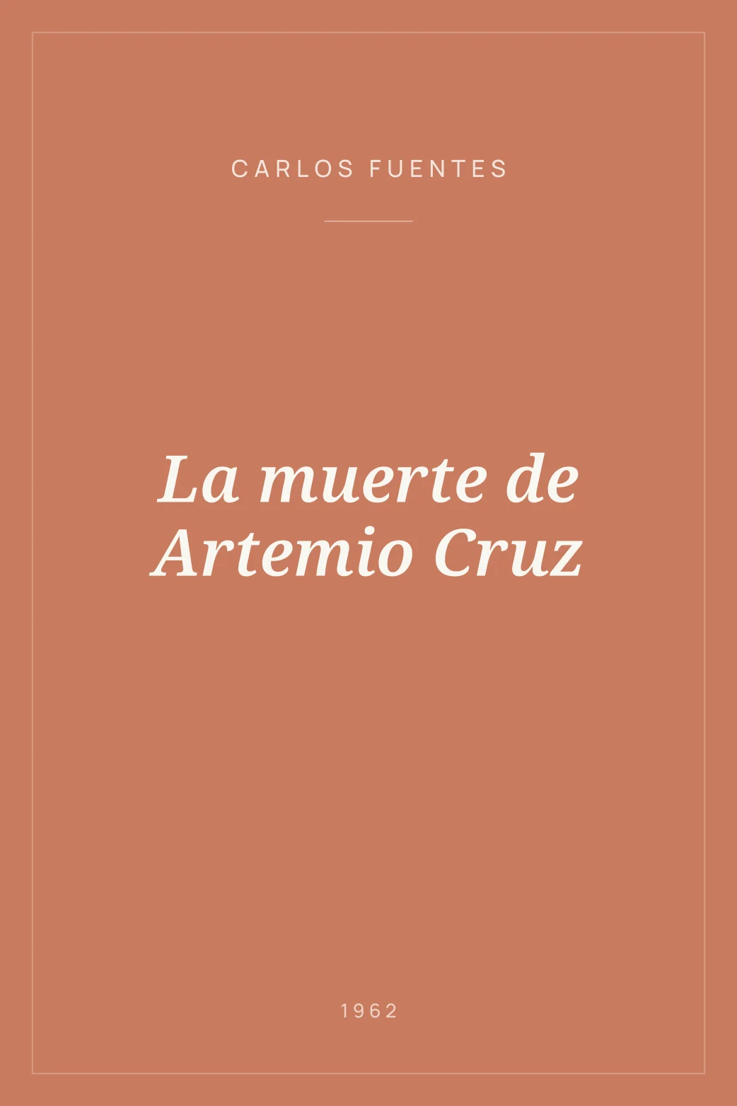 Portada de La muerte de Artemio Cruz