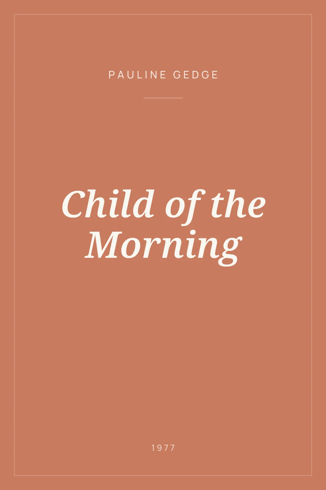 Portada de Child of the Morning