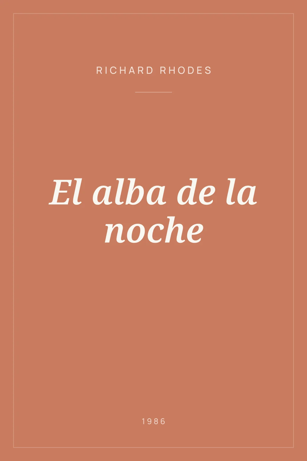 Portada de El alba de la noche