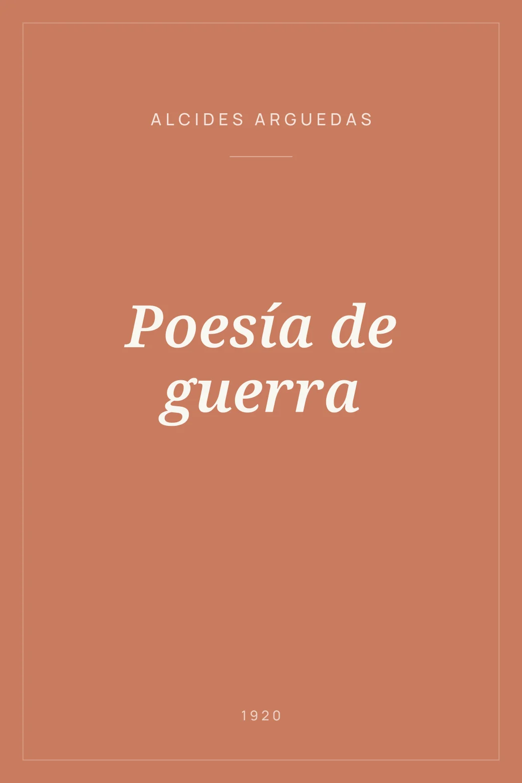 Portada de Poesía de guerra