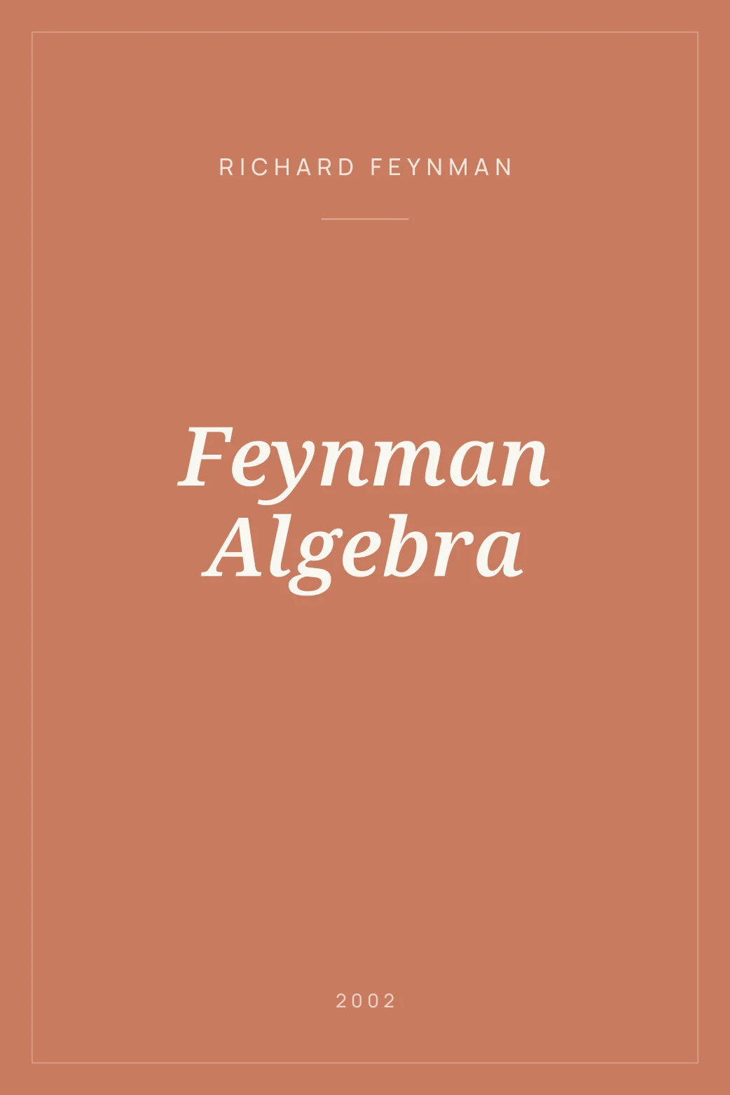 Portada de Feynman Algebra