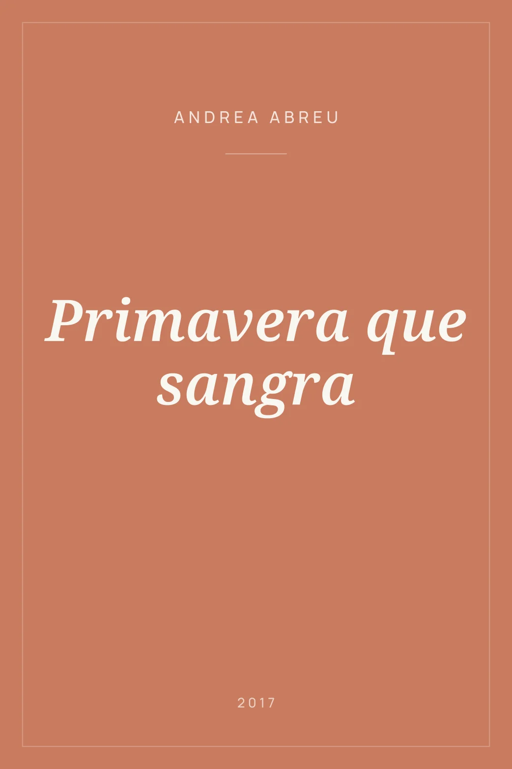 Portada de Primavera que sangra
