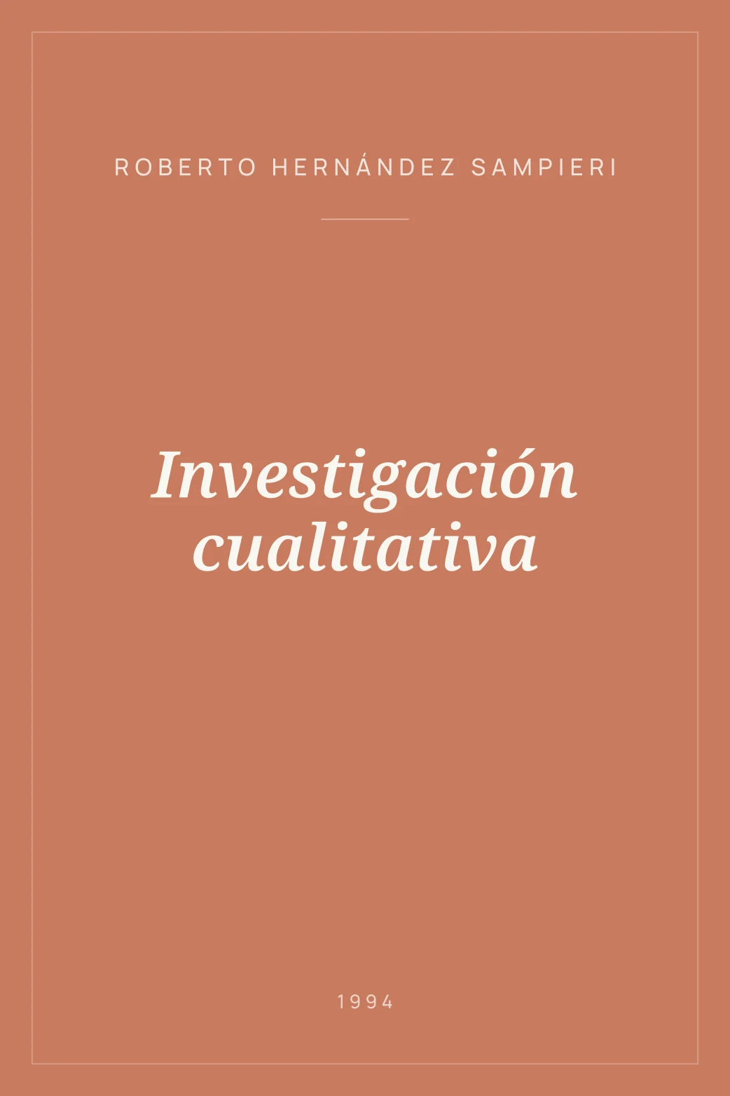 Portada de Investigación cualitativa