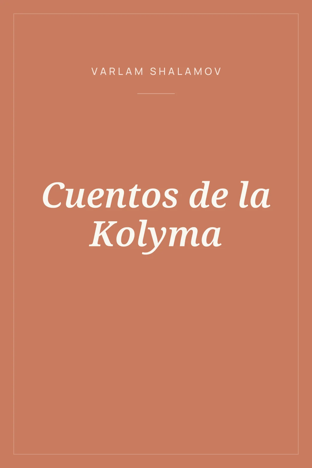 Portada de Cuentos de la Kolyma