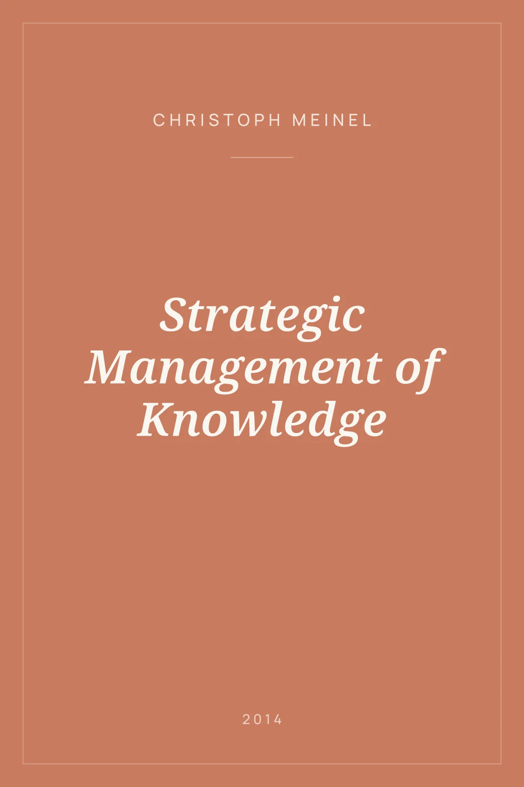 Portada de Strategic Management of Knowledge