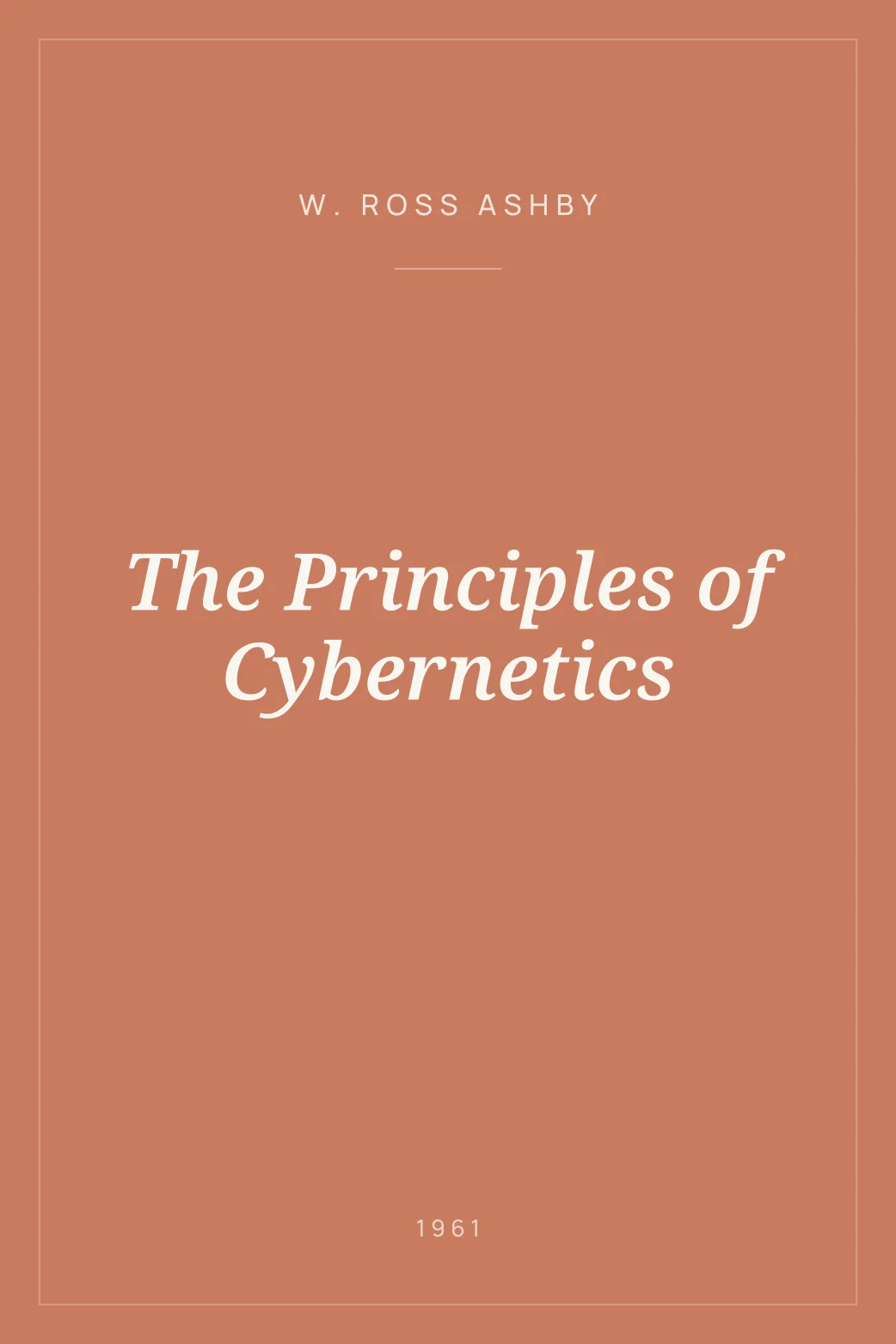 Portada de The Principles of Cybernetics