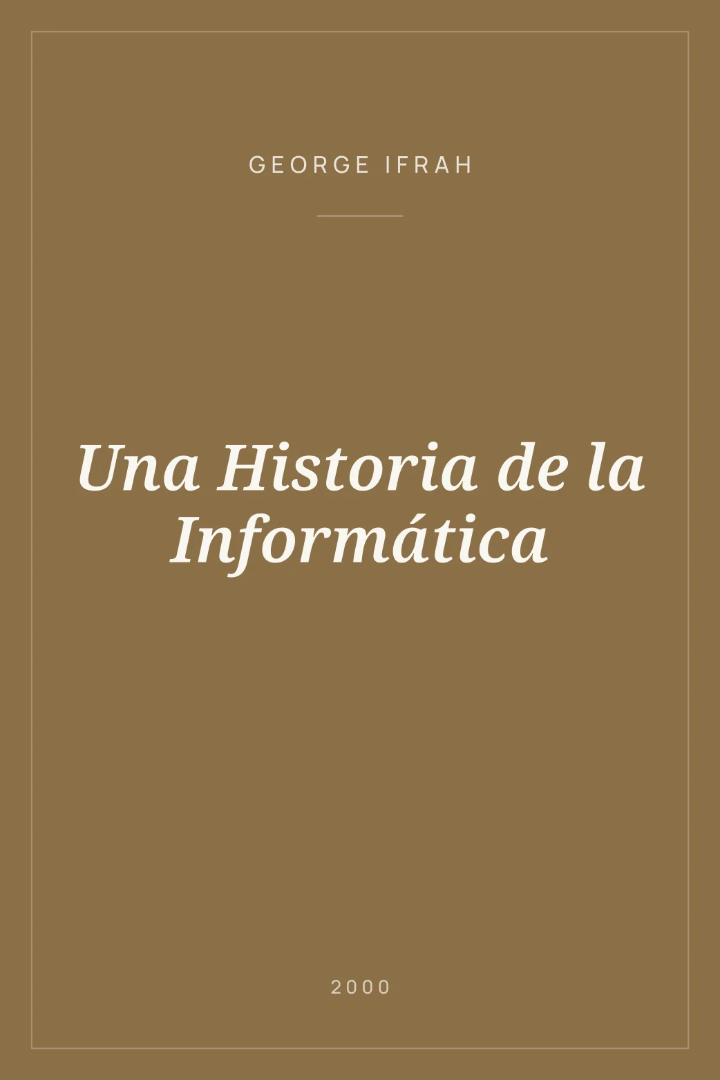 Portada de Una Historia de la Informática