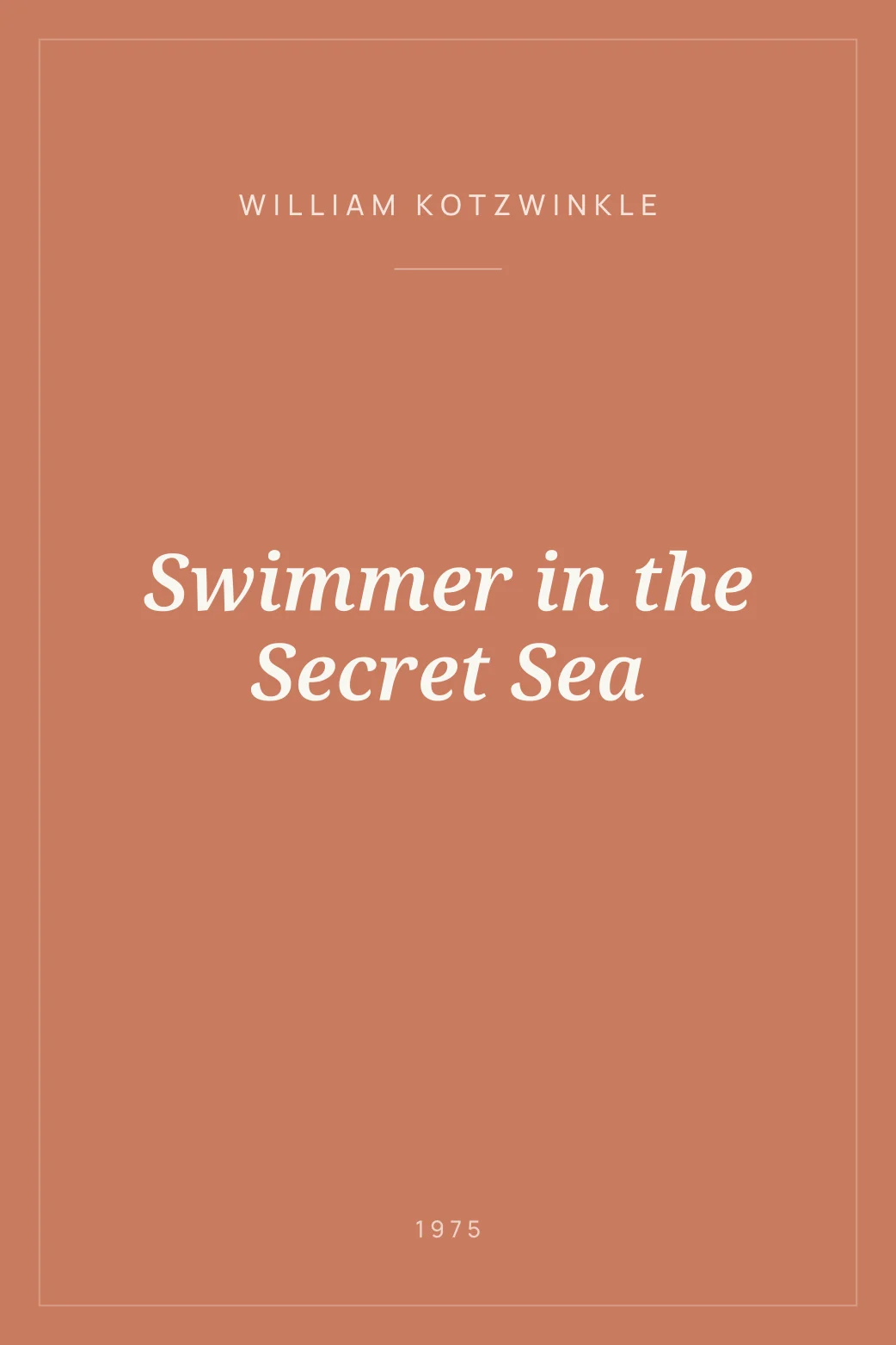 Portada de Swimmer in the Secret Sea