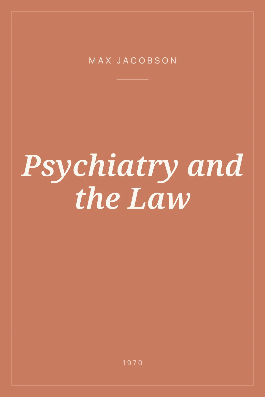 Portada de Psychiatry and the Law
