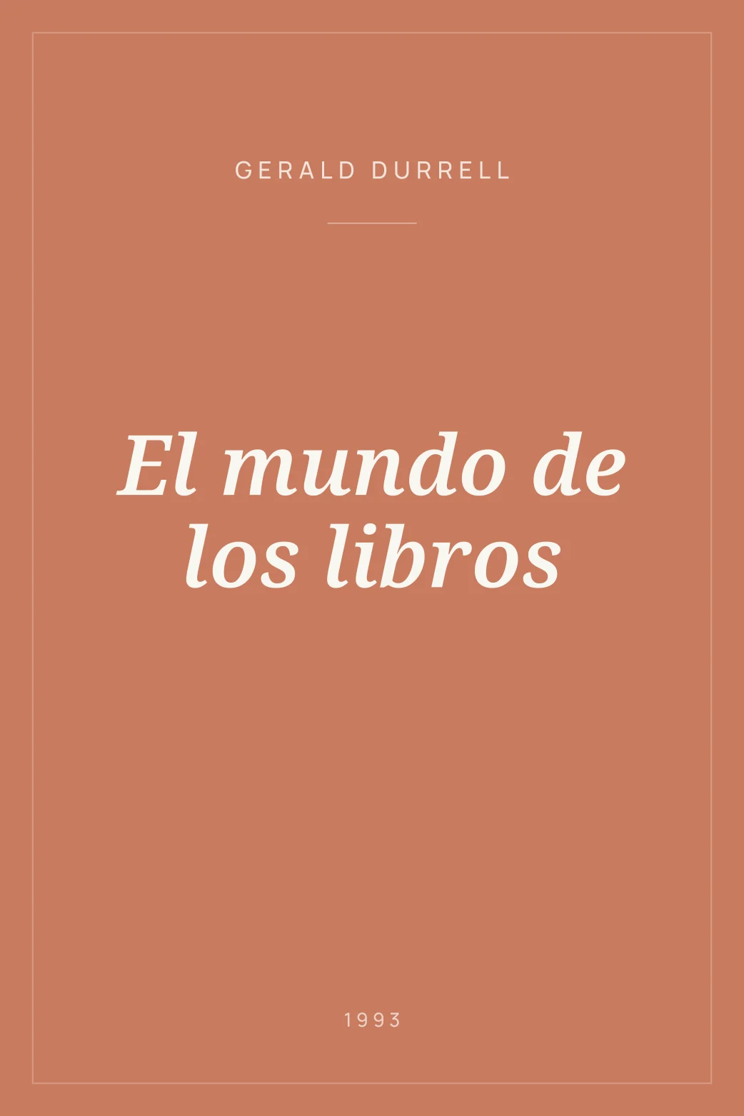 Portada de El mundo de los libros