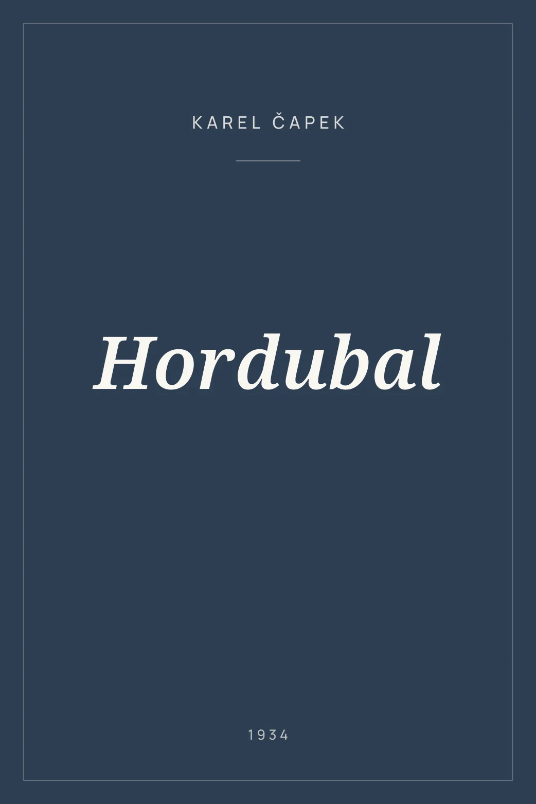 Portada de Hordubal