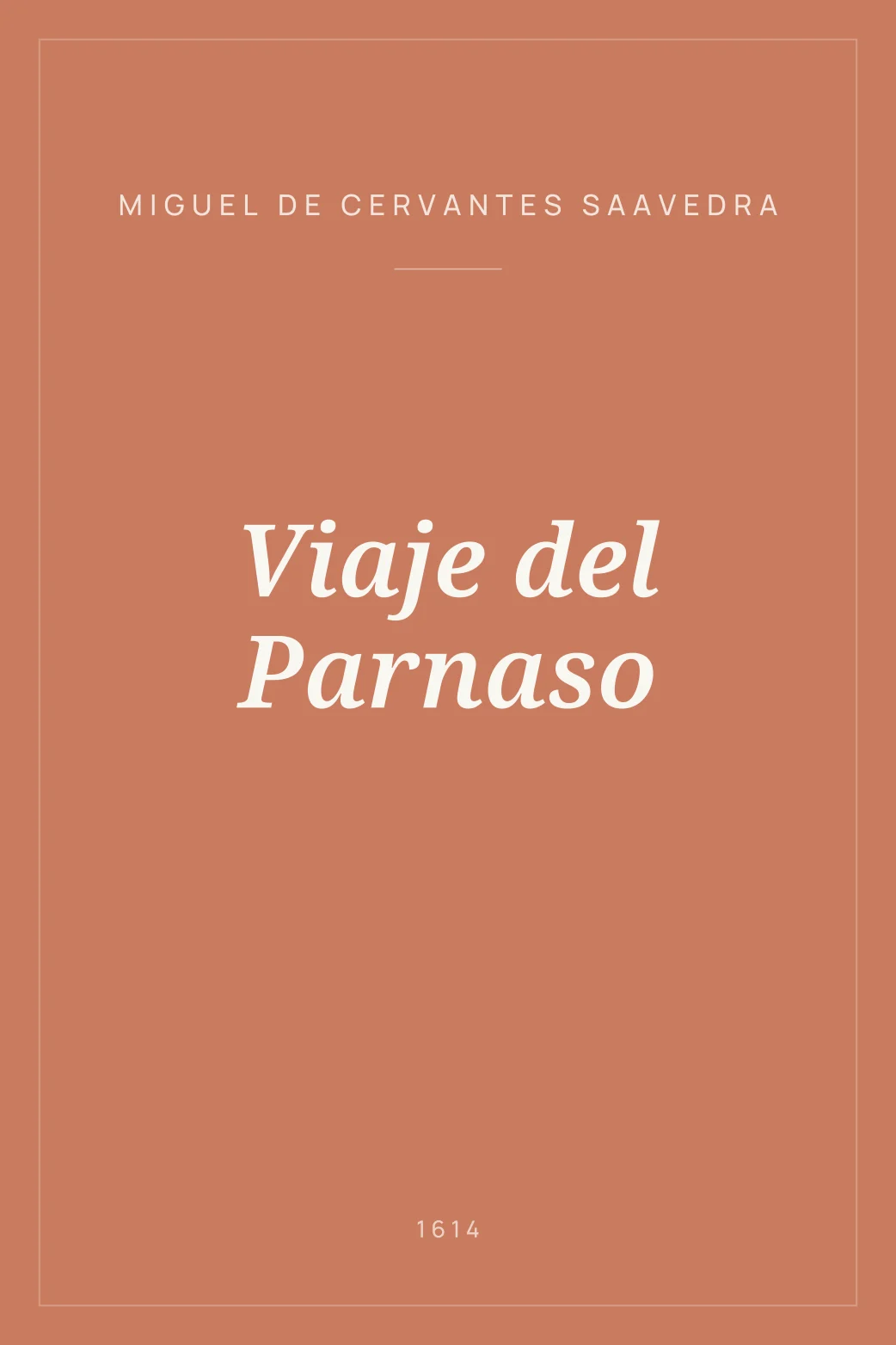 Portada de Viaje del Parnaso