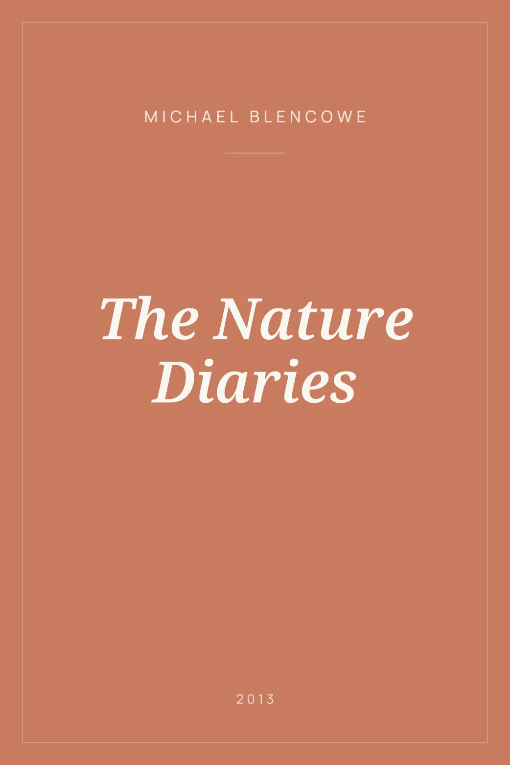 Portada de The Nature Diaries