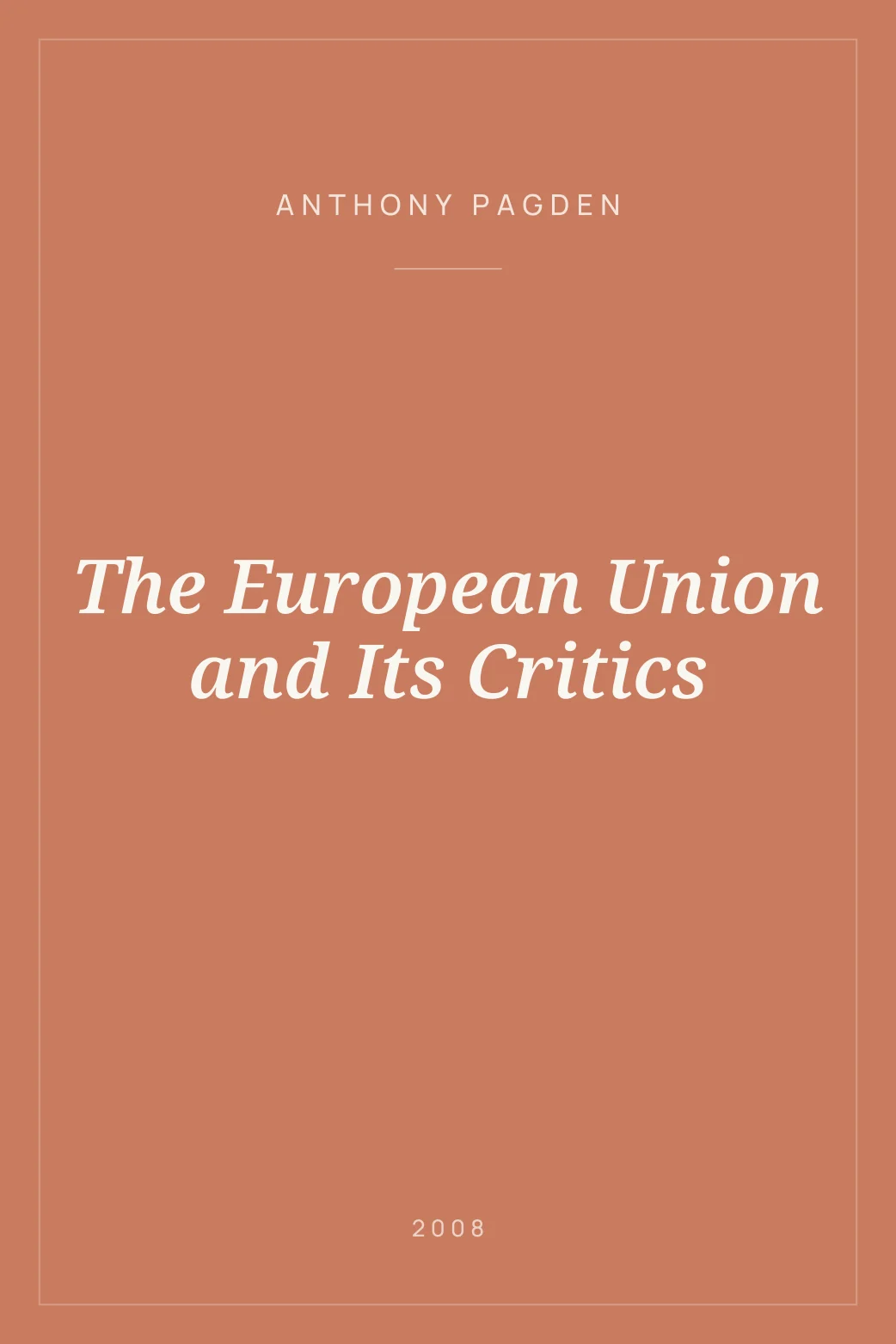 Portada de The European Union and Its Critics