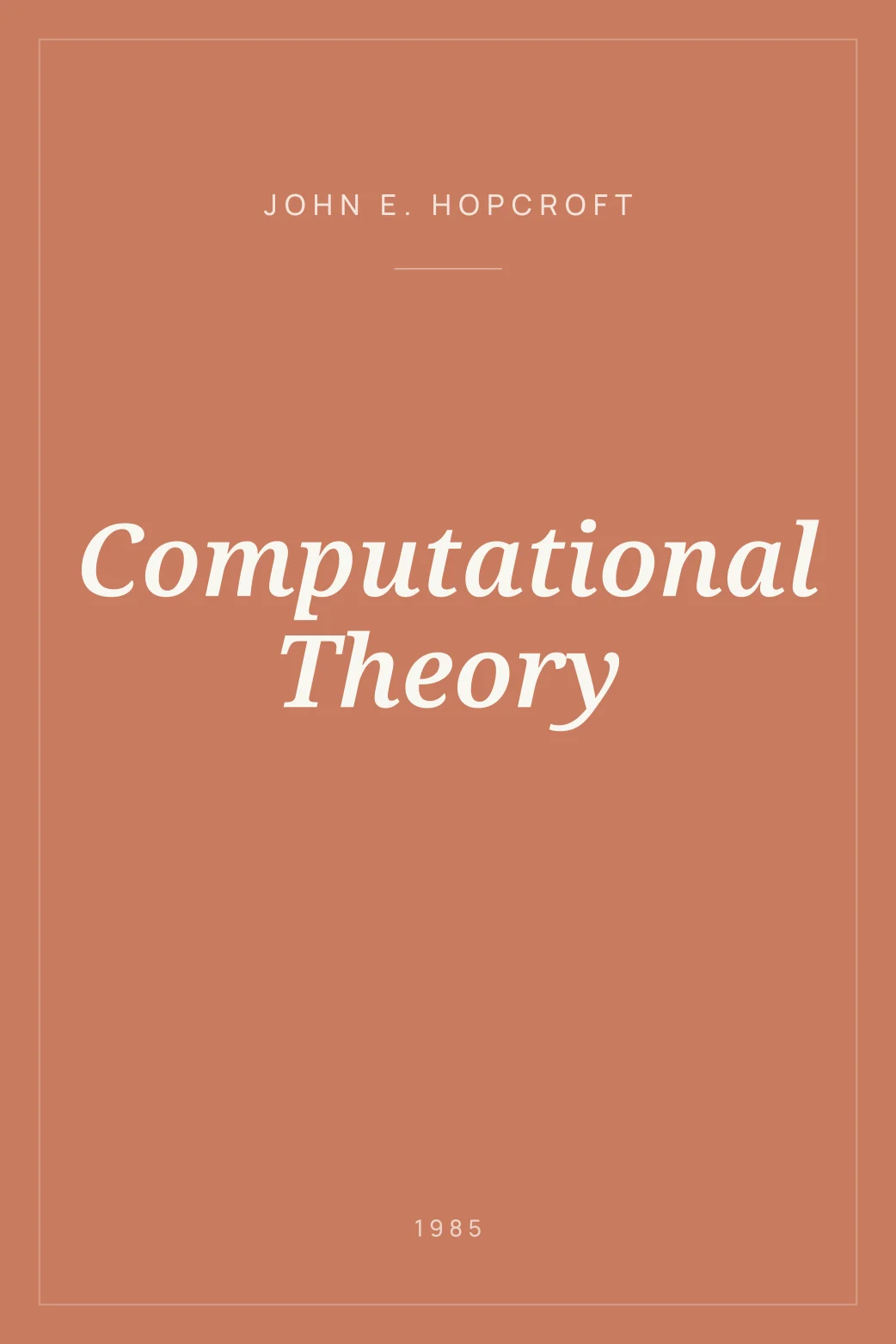 Portada de Computational Theory