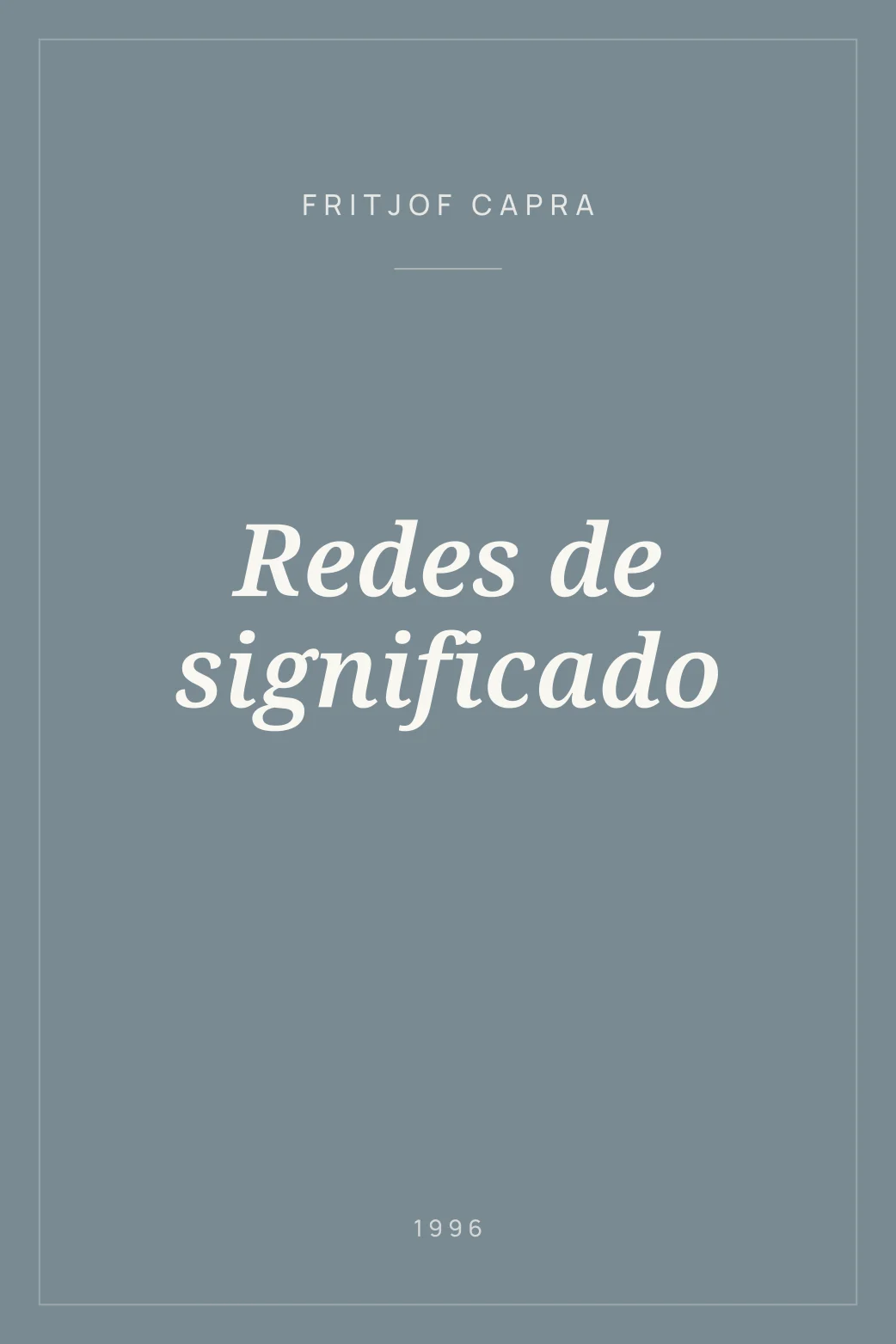 Portada de Redes de significado