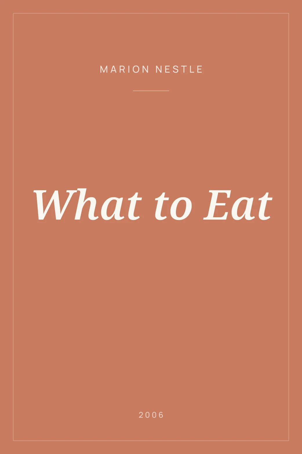 Portada de What to Eat