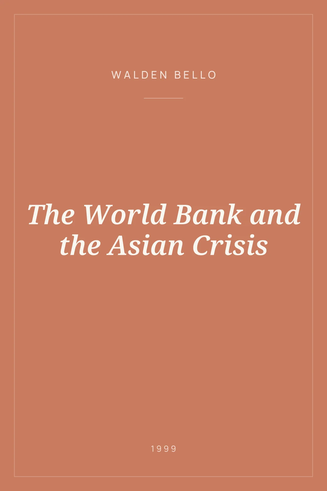 Portada de The World Bank and the Asian Crisis
