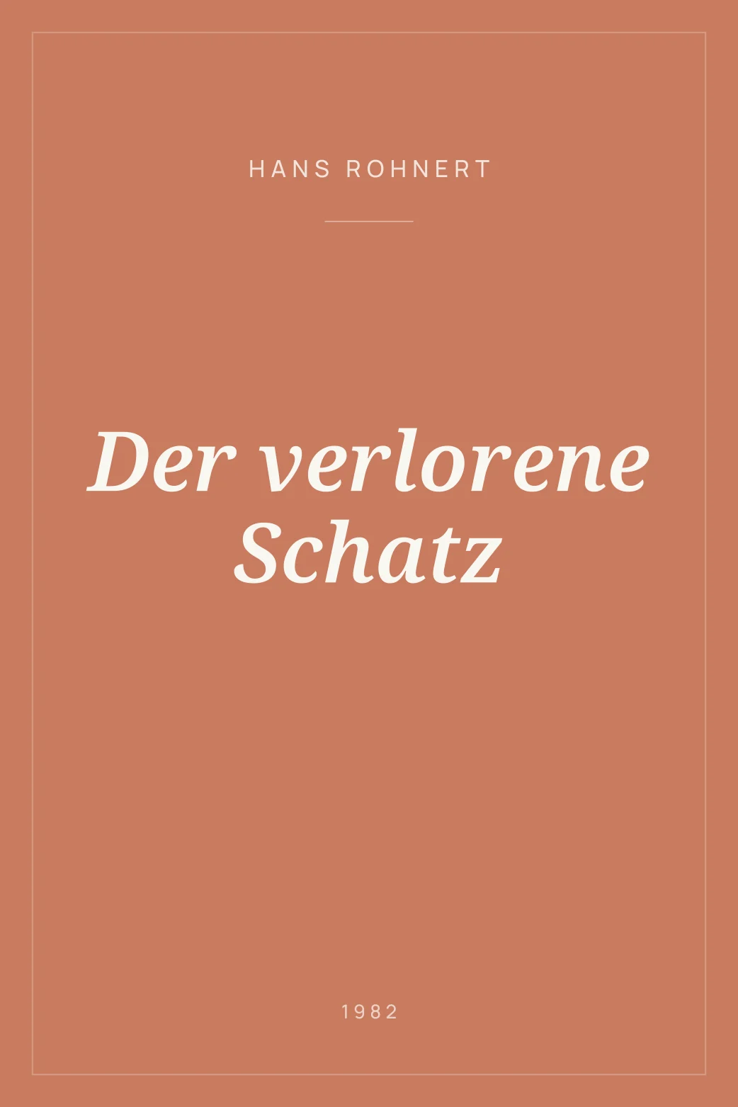Portada de Der verlorene Schatz