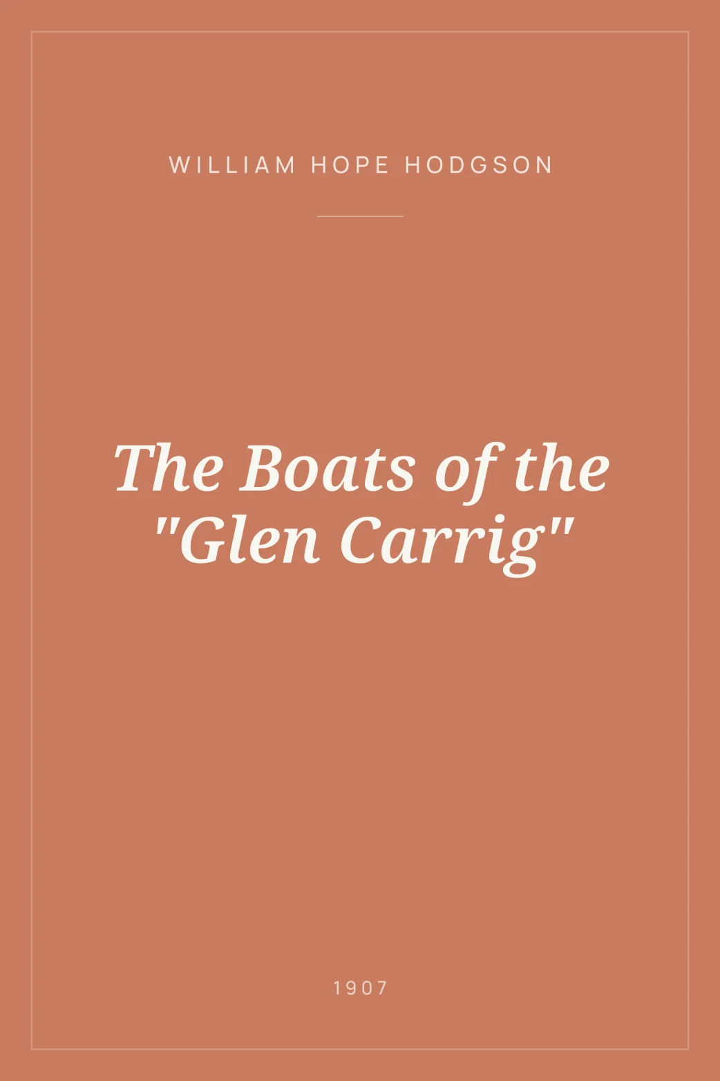 Portada de The Boats of the "Glen Carrig"