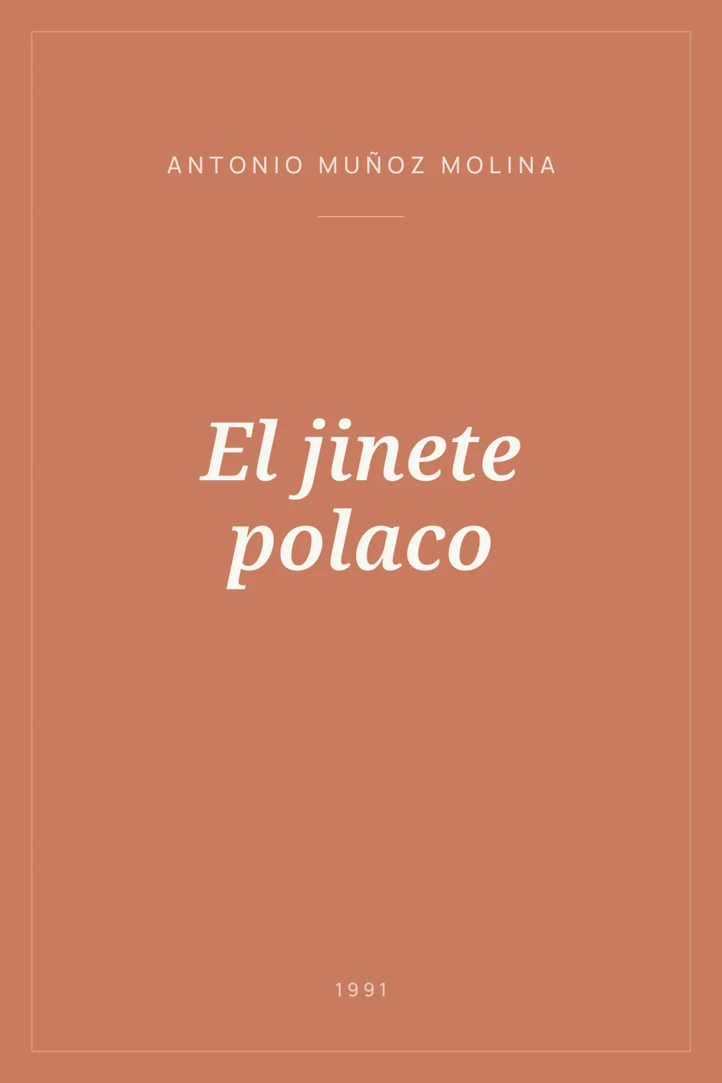 Portada de El jinete polaco