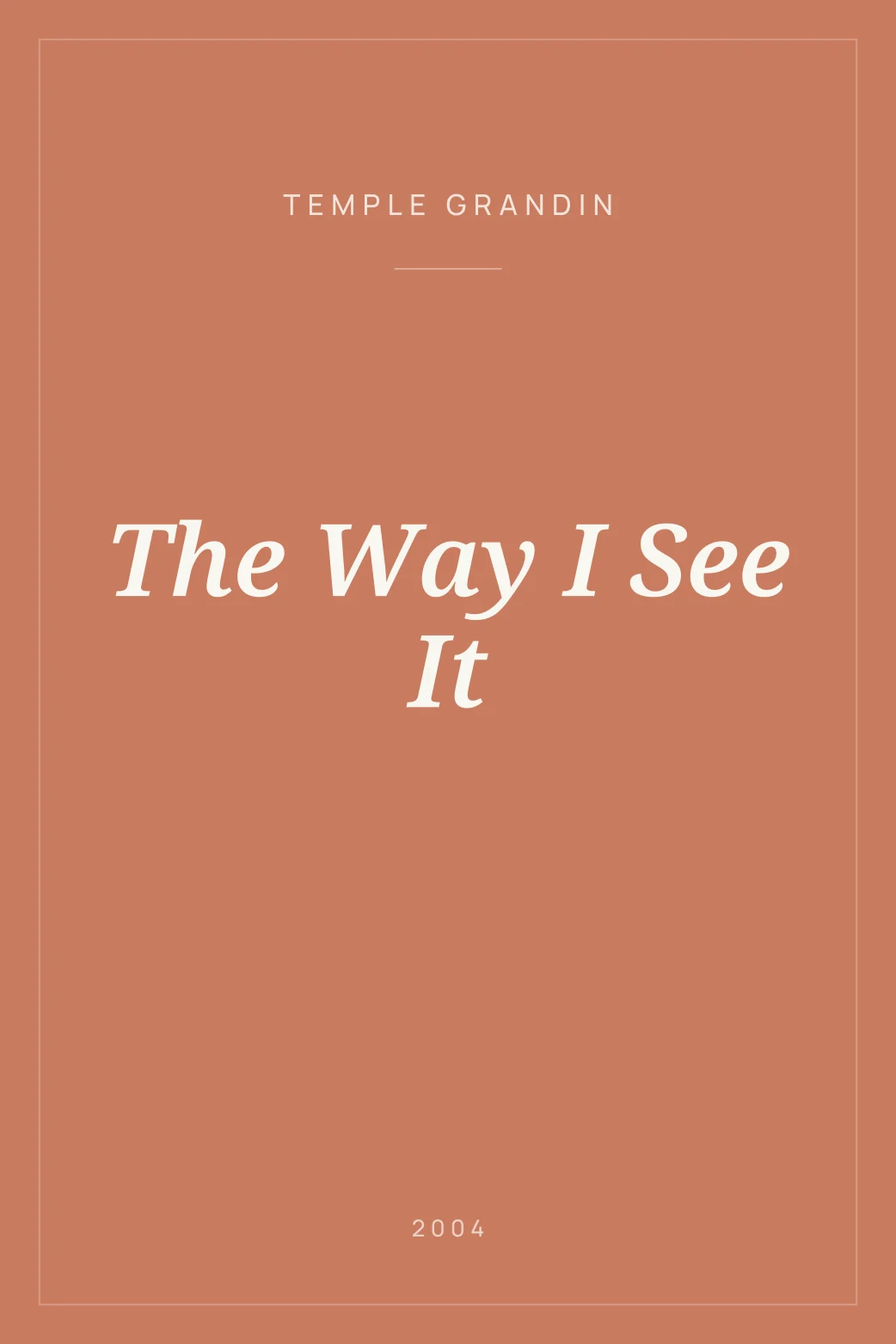 Portada de The Way I See It