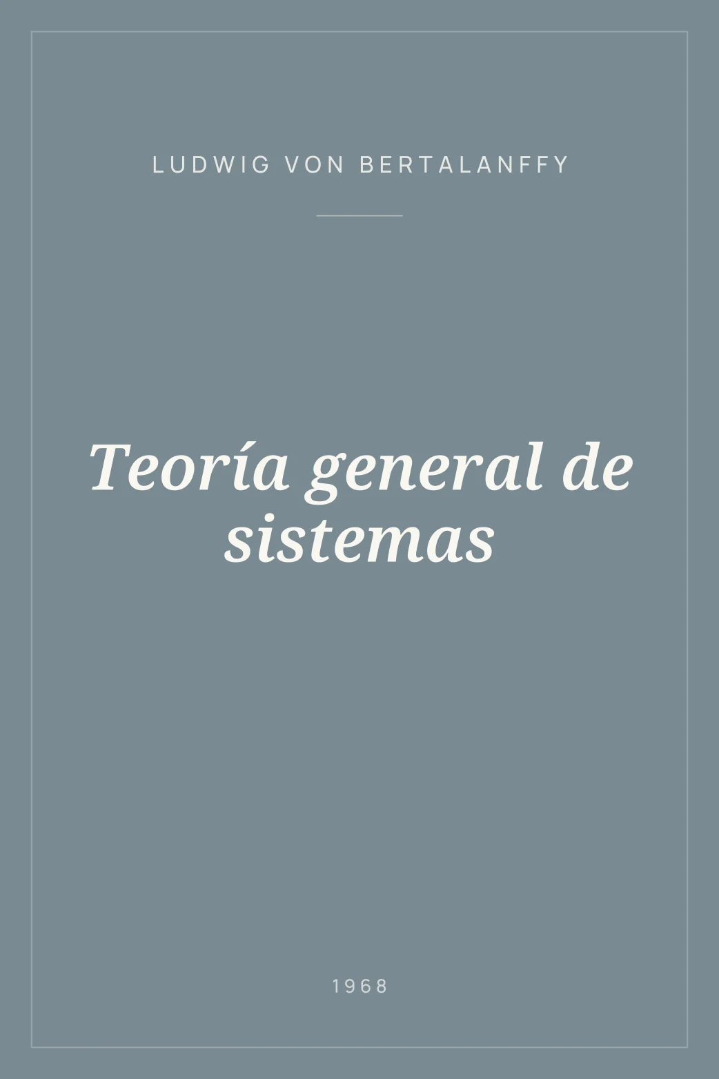 Portada de Teoría general de sistemas