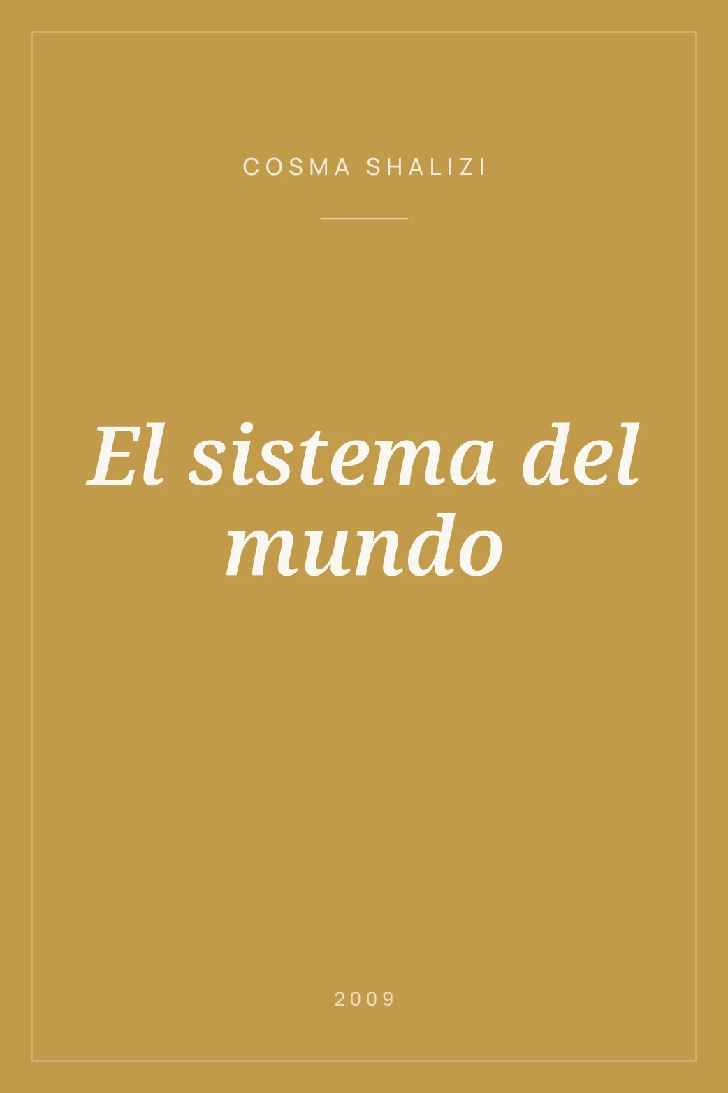 Portada de El sistema del mundo