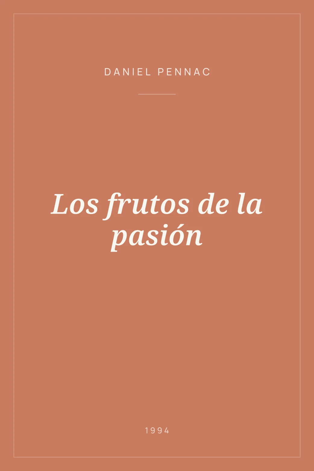 Portada de Los frutos de la pasión