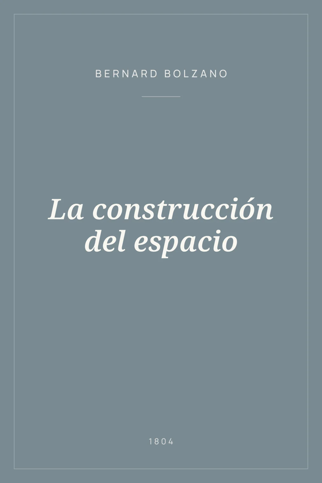 Portada de La construcción del espacio