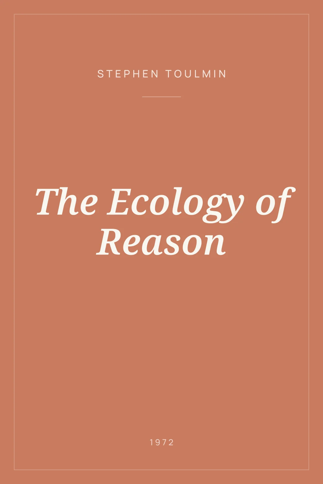 Portada de The Ecology of Reason