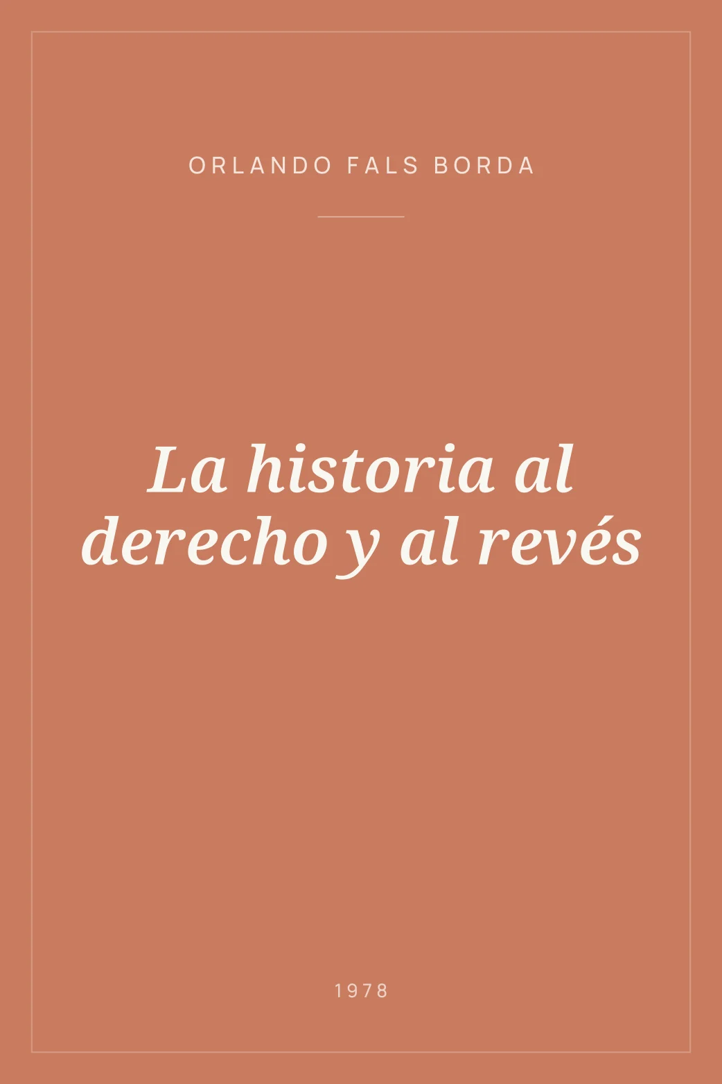Portada de La historia al derecho y al revés