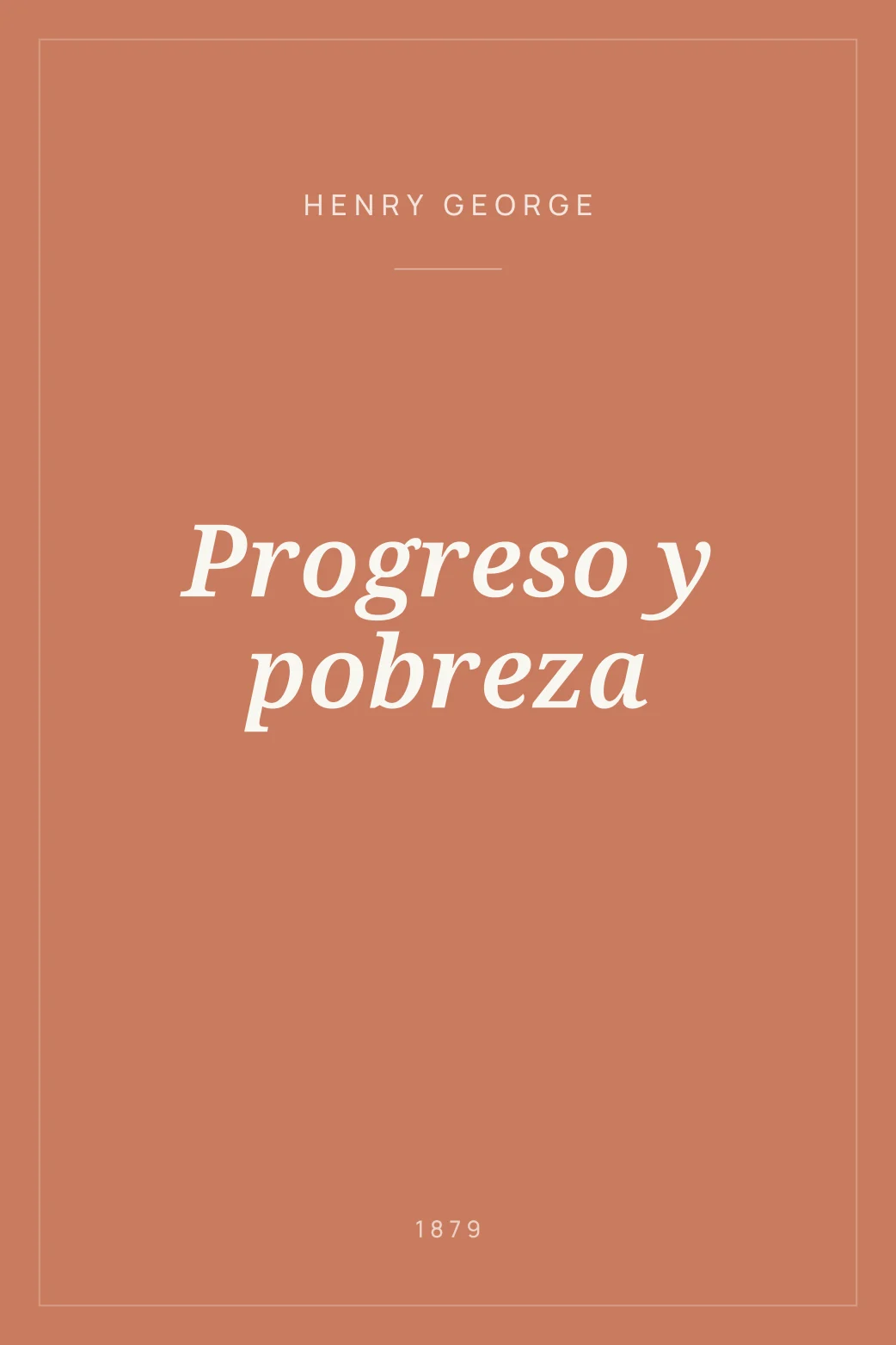 Portada de Progreso y pobreza