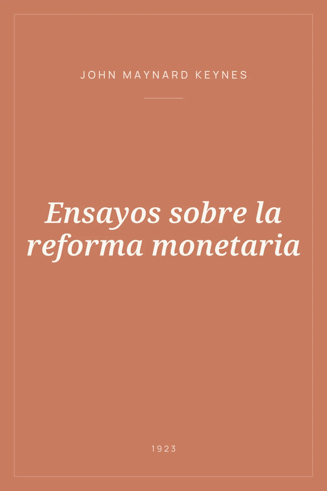 Portada de Ensayos sobre la reforma monetaria