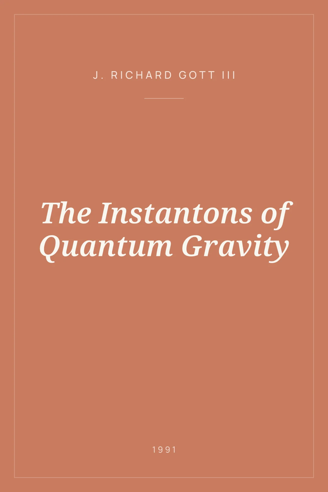 Portada de The Instantons of Quantum Gravity
