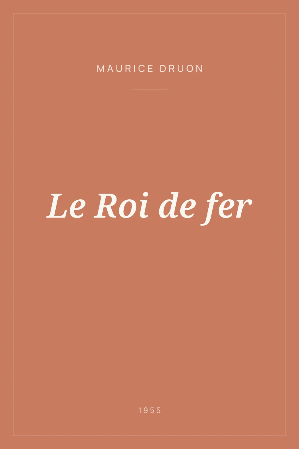 Portada de Le Roi de fer