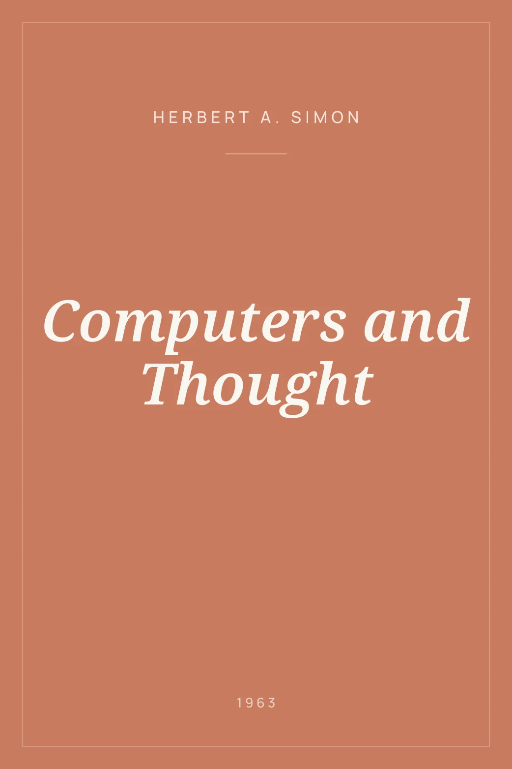 Portada de Computers and Thought