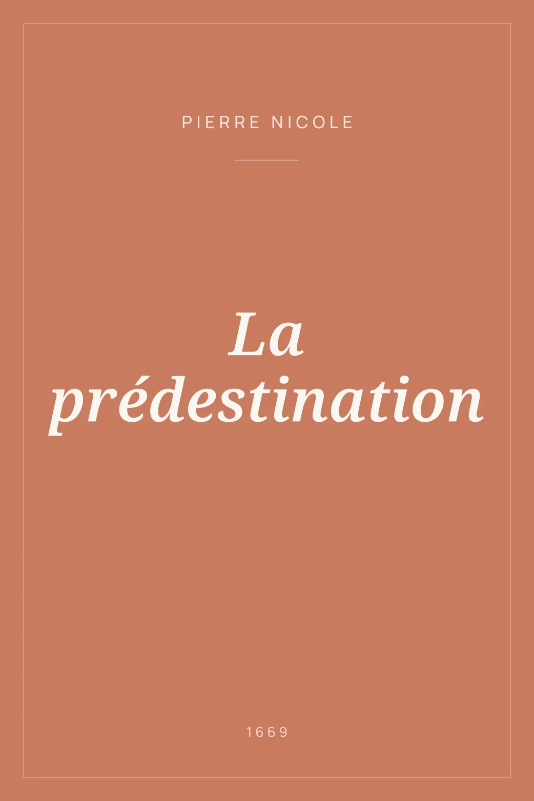 Portada de La prédestination